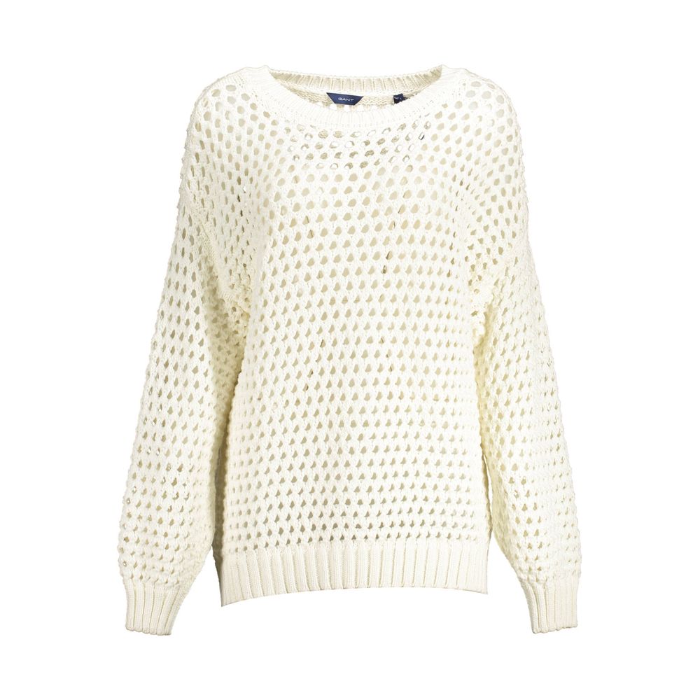 Gant White Cotton Sweater