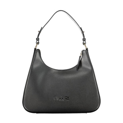La Martina Black Leather Handbag