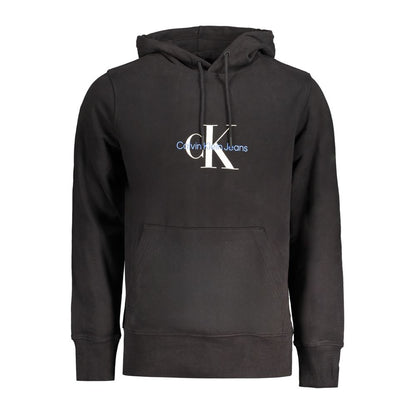 Calvin Klein Black Cotton Men Sweater Hoodie