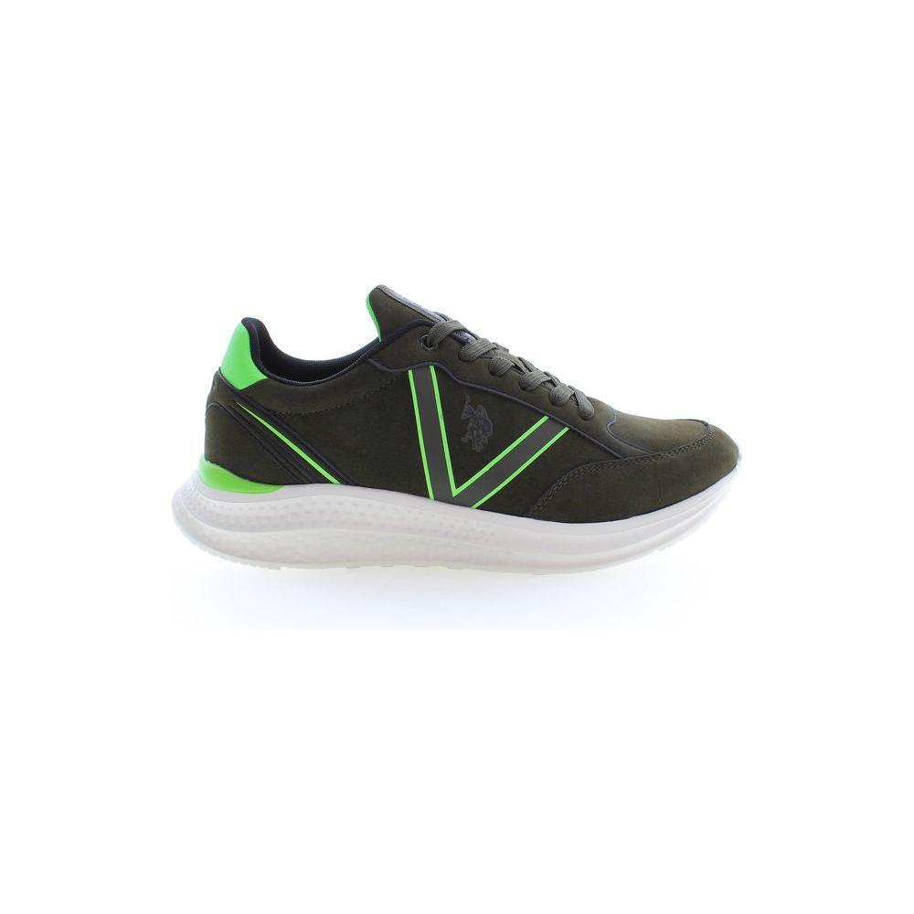 U.S. POLO ASSN. Green Polyester Men Sneaker