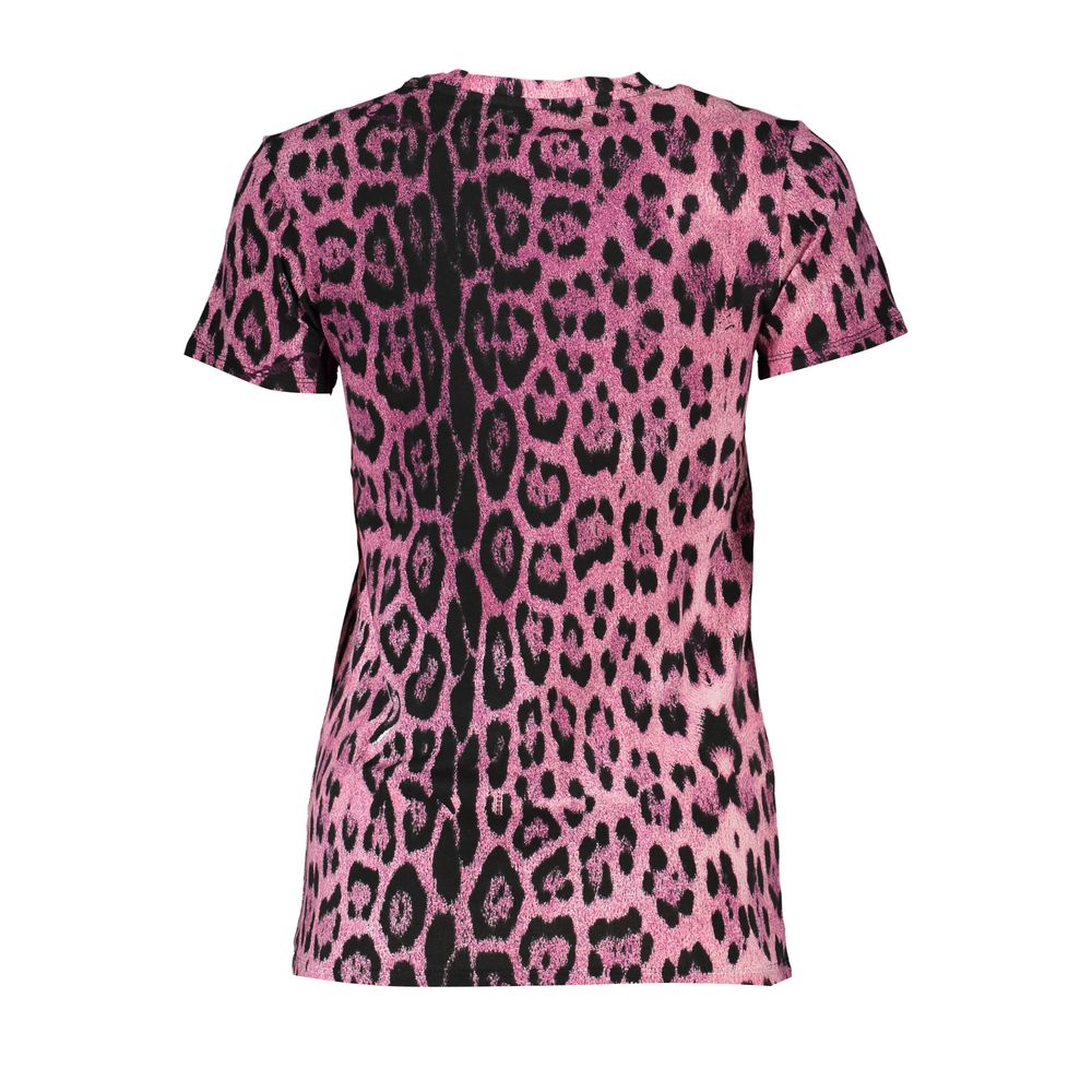Cavalli Class Pink Cotton T-Shirt