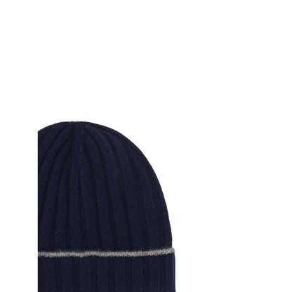 Brunello Cucinelli Blue Cashmere Beanie