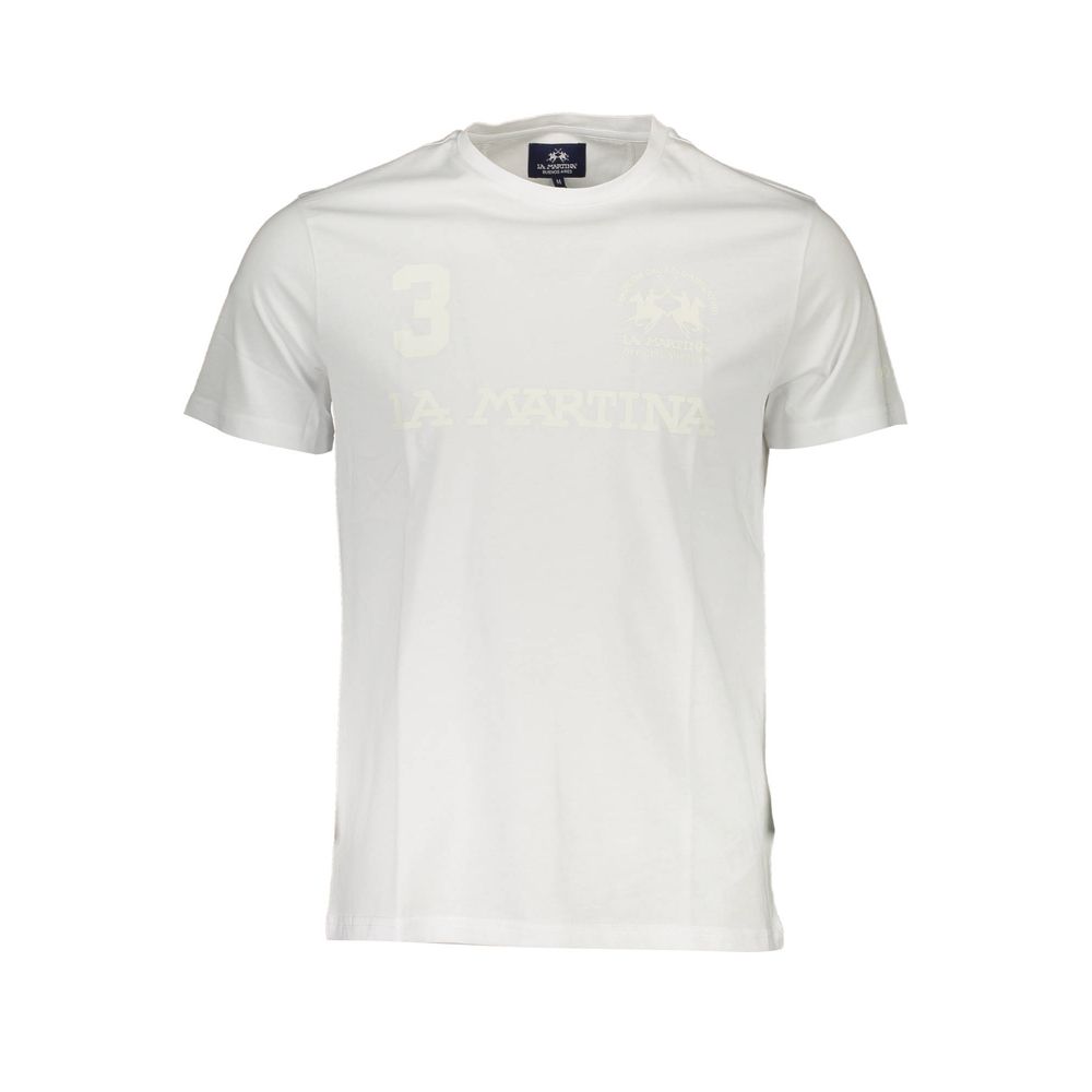 La Martina Bianco Cotton Men's T-Shirt