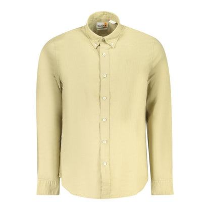 Timberland Beige Cotton Men Shirt