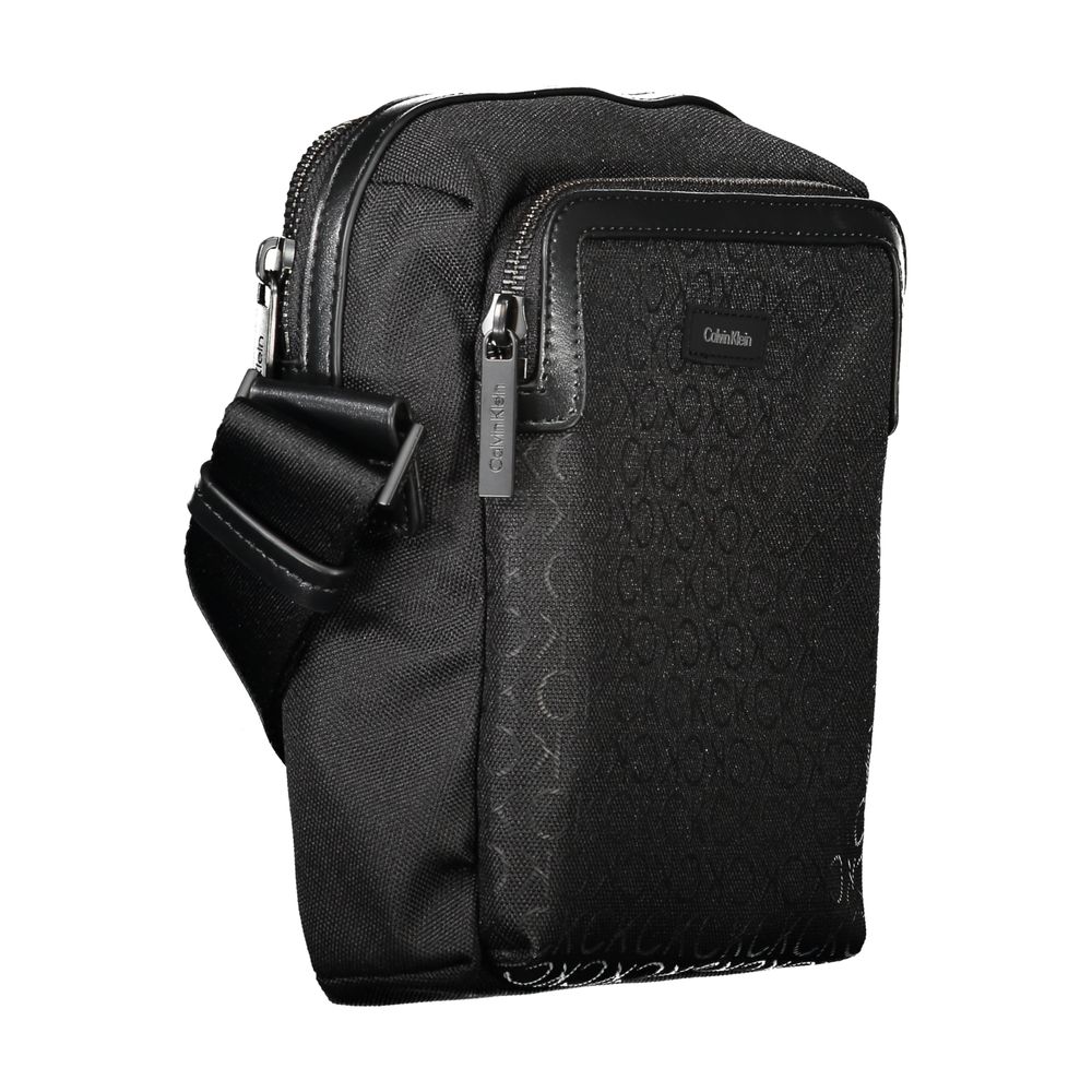 Calvin Klein Black Polyester Men Shoulder Bag - Sleek, modern design with adjustable strap and contrasting details for practical style.