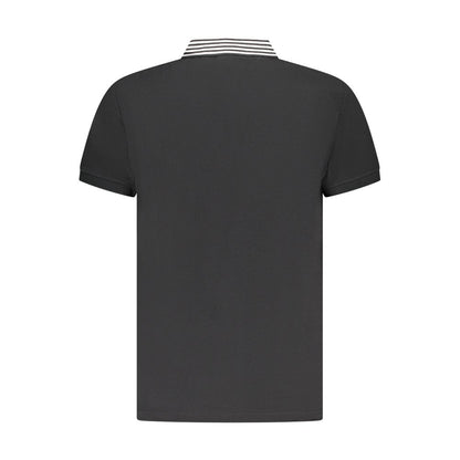 Cavalli Class Black Cotton Men Polo Shirt