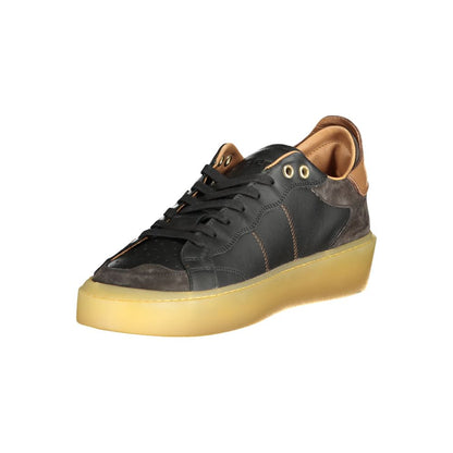 Blauer Nero Leather Men Sneaker1728,67403481248,Black,Blauer,EU41/US8,EU42/US9,EU43/US10,EU44/US11,EU45/US12,EU46,Low Tops - Sneakers - Shoes,Men,New with tags,Shoes,Sneakers - Shoes
