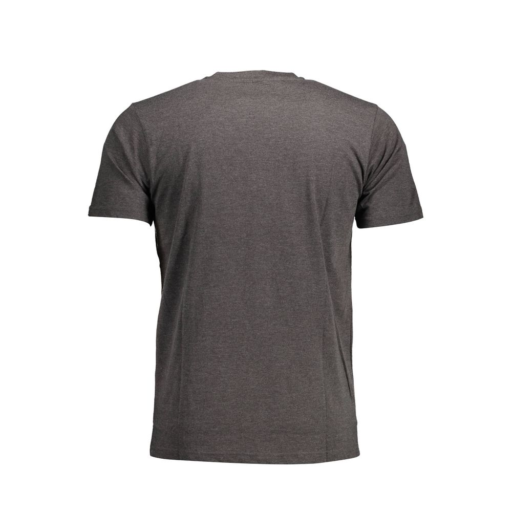 Back view of Sergio Tacchini Brown Cotton Men T-Shirt showcasing short sleeves and crew neck design in premium quality fabric.