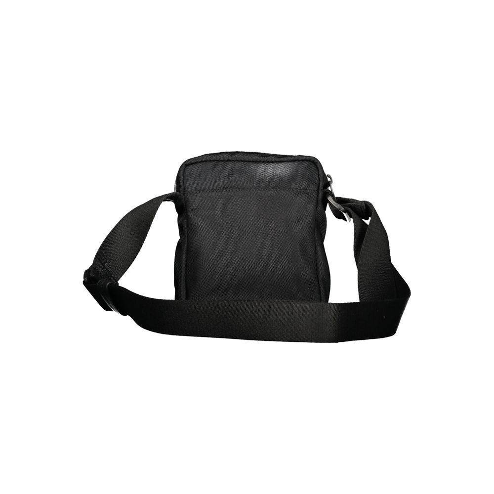 Calvin Klein Black Polyester Men Shoulder Bag with adjustable strap and multiple pockets for sleek style and functionality.
