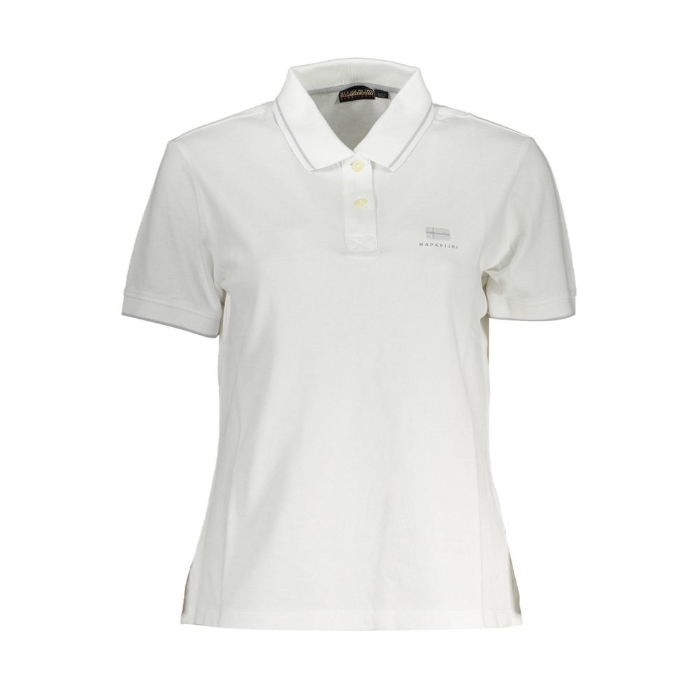 Napapijri White Cotton Polo Shirt