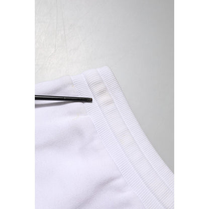 Dolce & Gabbana White Cotton Stretch Jogger Sweatpants Pants