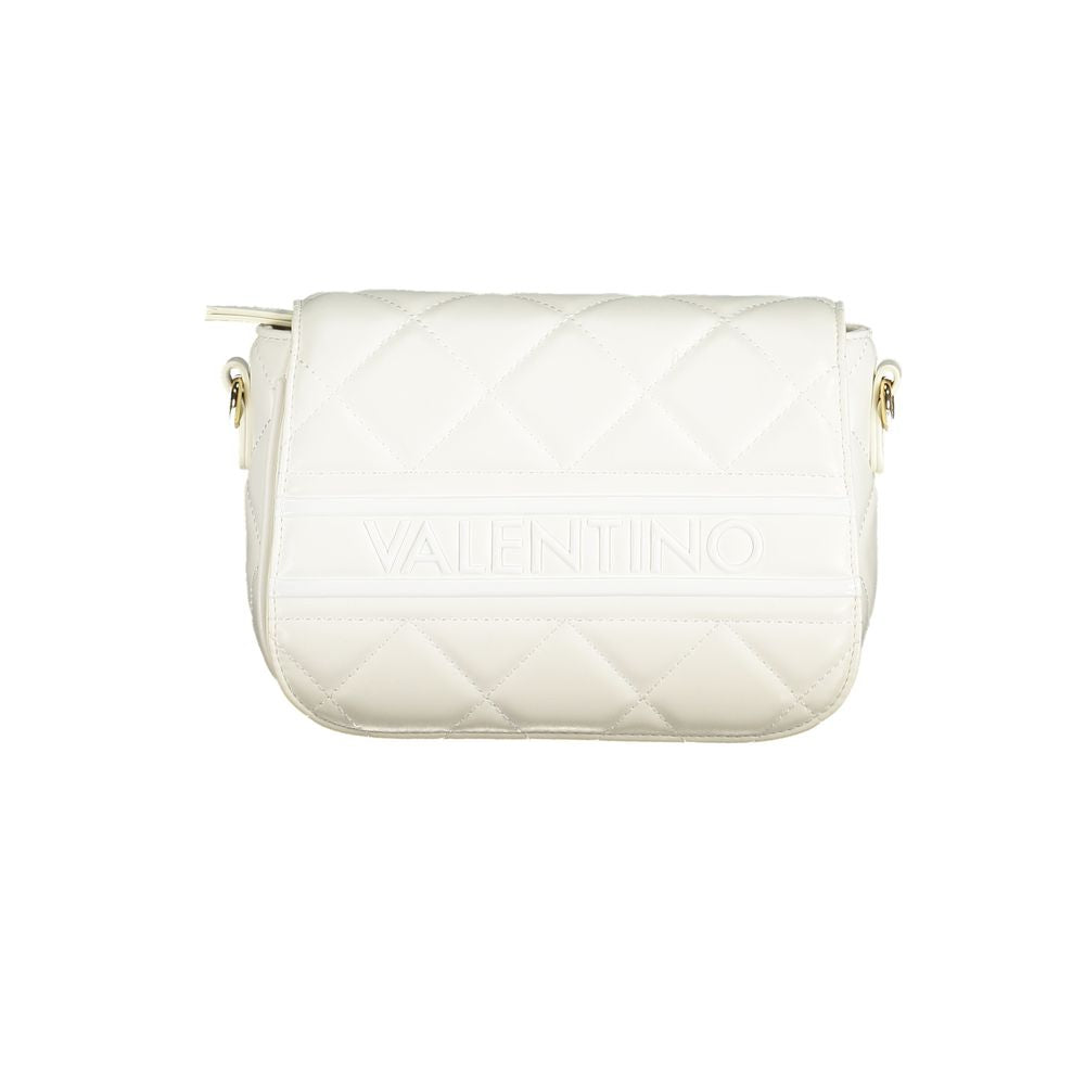 Mario Valentino White Polyethylene Women Handbag with quilted design and removable strap