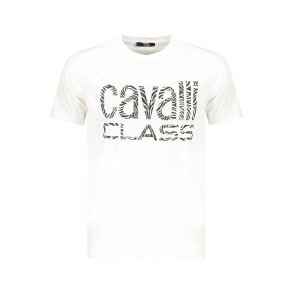 Cavalli Class Bianco Cotton Men's T-Shirt