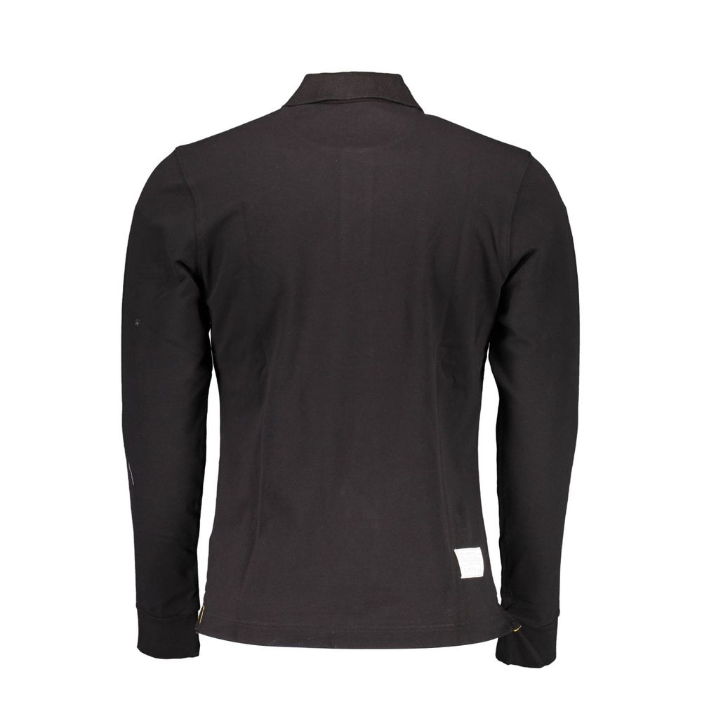 La Martina Black Cotton Polo Shirt