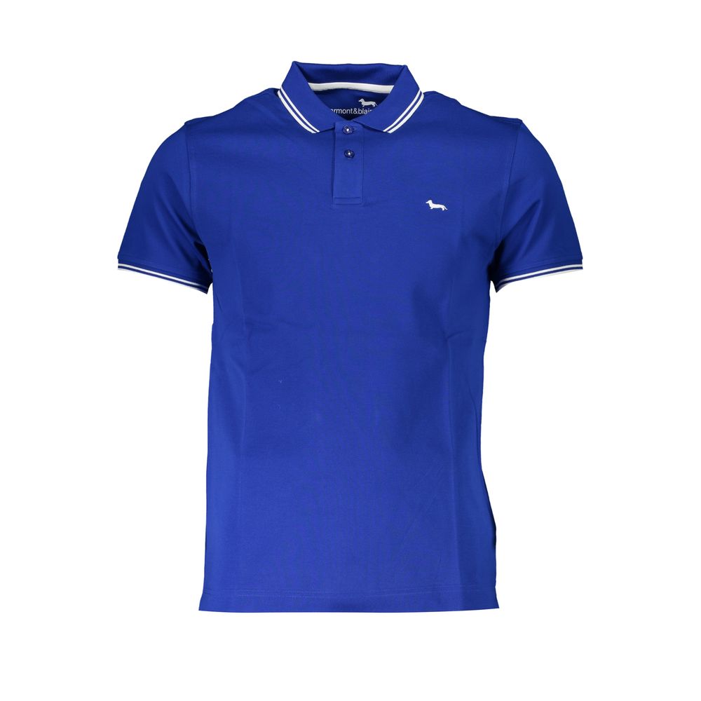 Harmont & Blaine Blue Cotton Polo Shirt