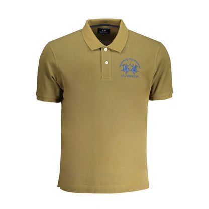La Martina Verde Cotton Men Polo Shirt
