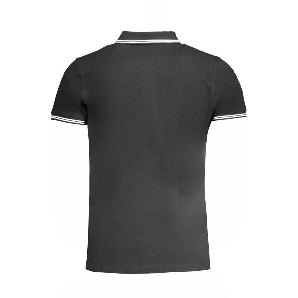 Cavalli Class Black Cotton Men's Polo Shirt