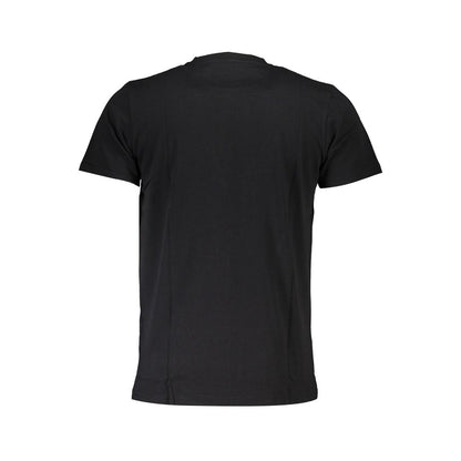 Cavalli Class Black Cotton Men T-Shirt, back view, showcasing luxury casual wear with iconic logo. Perfect for style-savvy individuals.