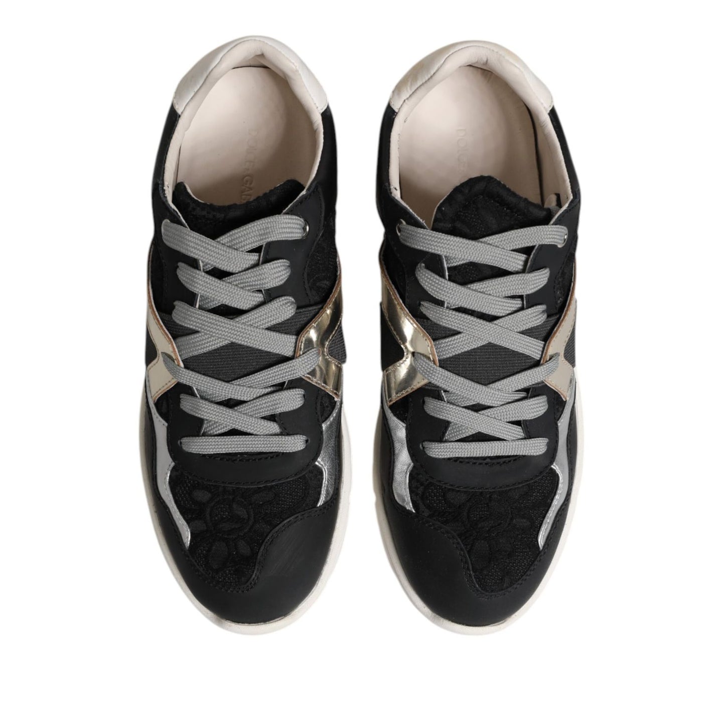 Dolce & Gabbana Multicolor Suede Low Top Men Sneaker Shoes