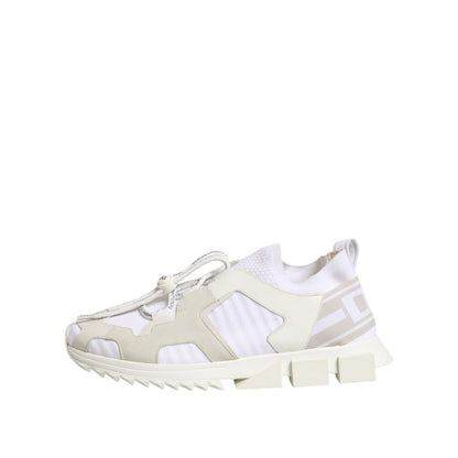 Dolce & Gabbana White Mesh Sorrento Trekking Sneakers Shoes