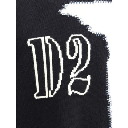 Dsquared² Black Wool Sweatshirt
