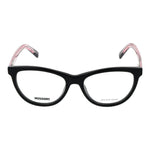 Missoni Black Women Glasses Frame in acetate, full-rim, round style with demo lenses and branded case included, size 53-17-145.