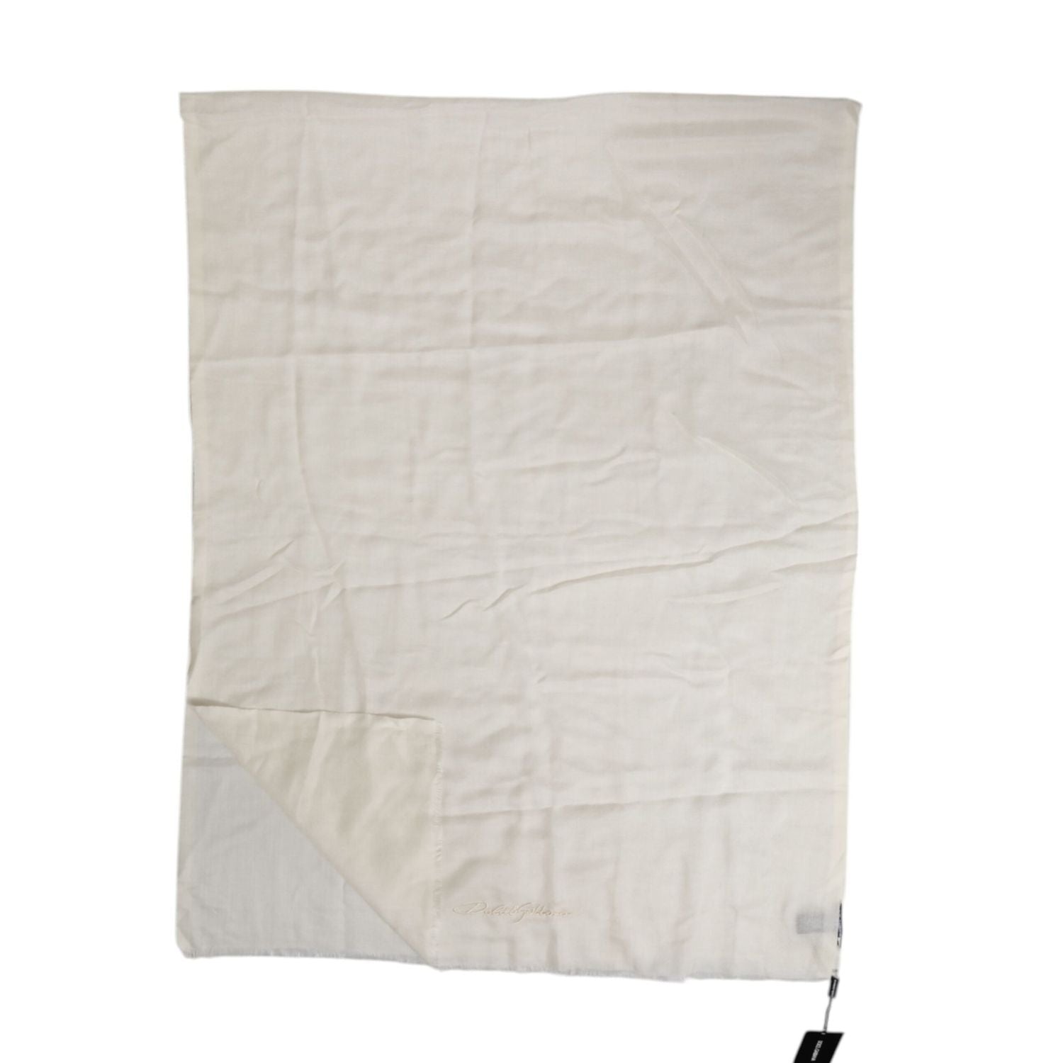 Dolce & Gabbana White Cashmere Neck Warmer Wrap Shawl Scarf