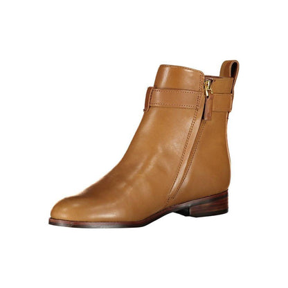 Ralph Lauren Brown Leather Women Boot