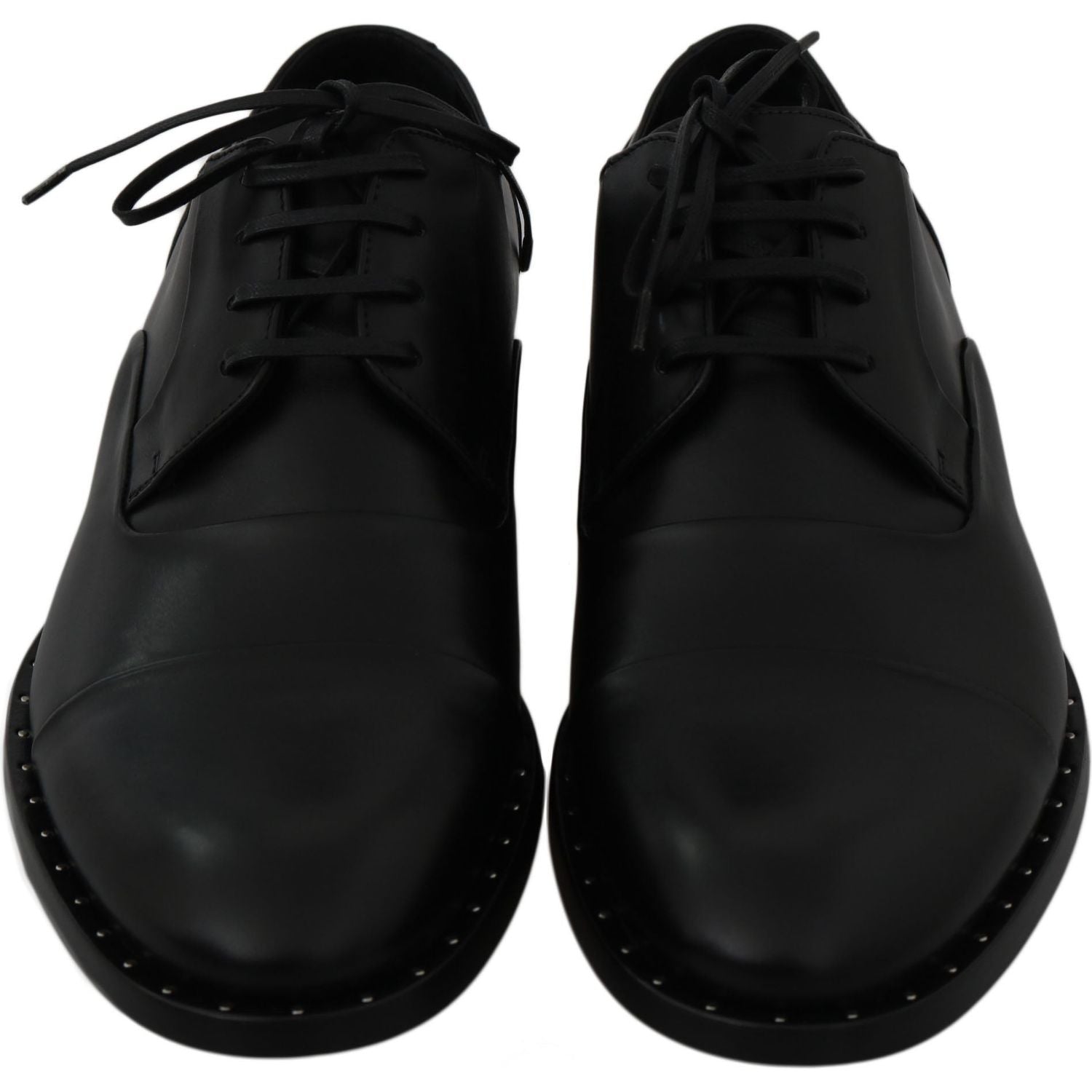 Dolce & Gabbana Black Leather Derby Formal Shoes
