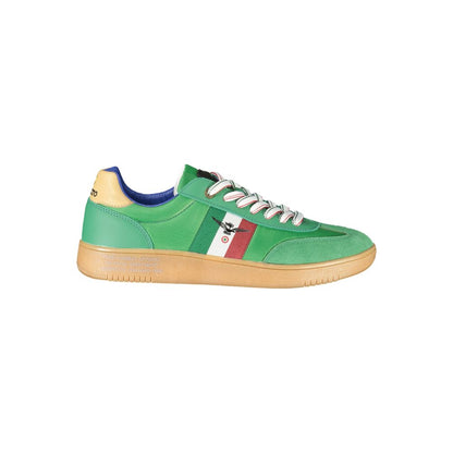 Esercito 1659 Green Leather Men Sneaker with contrasting details and logo, featuring sleek design