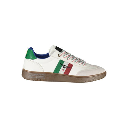 Esercito 1659 White Leather Men Sneaker with contrasting accents and iconic logo, side view