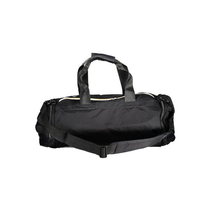 K-WAY Black Polyamide Luggage And Travel bag with handles, adjustable shoulder strap, and contrasting details.