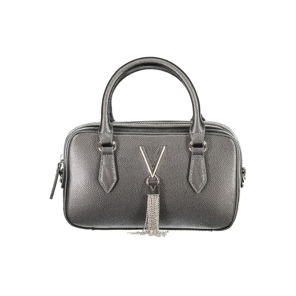 Mario Valentino Gray Polyethylene Handbag with two handles and adjustable shoulder strap