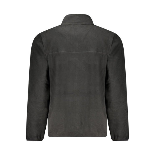 Fila Black Polyester Jacket with long sleeves, fleece material, embroidery logo, and external pockets.