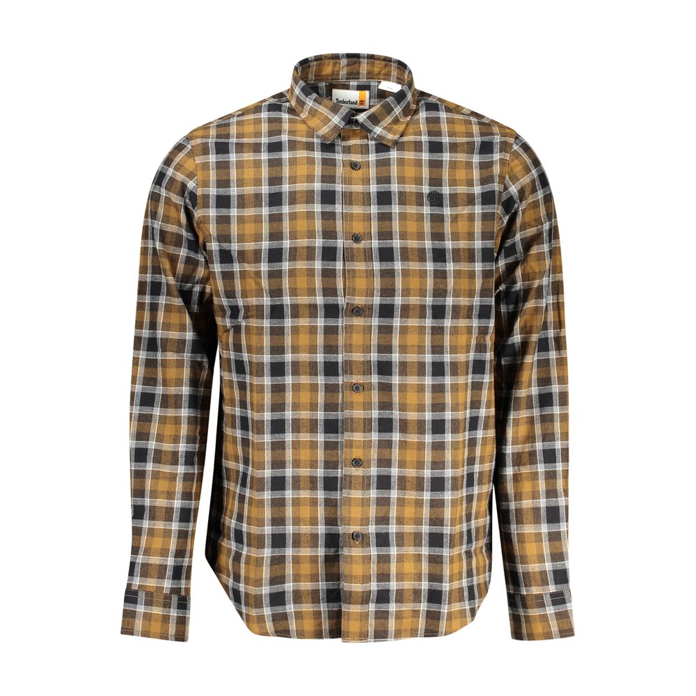 Timberland Brown Cotton Pattern Shirt Timberland