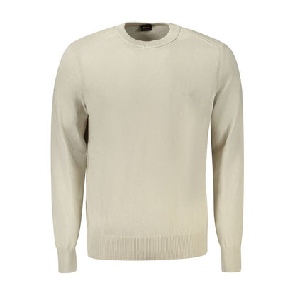 Hugo Boss Beige Cotton Men's Long-Sleeved T-Shirt