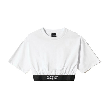 Comme Des Fuckdown White Cotton Women T-Shirt