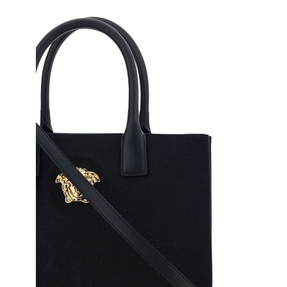 Versace Black Cotton Shoulder Bag