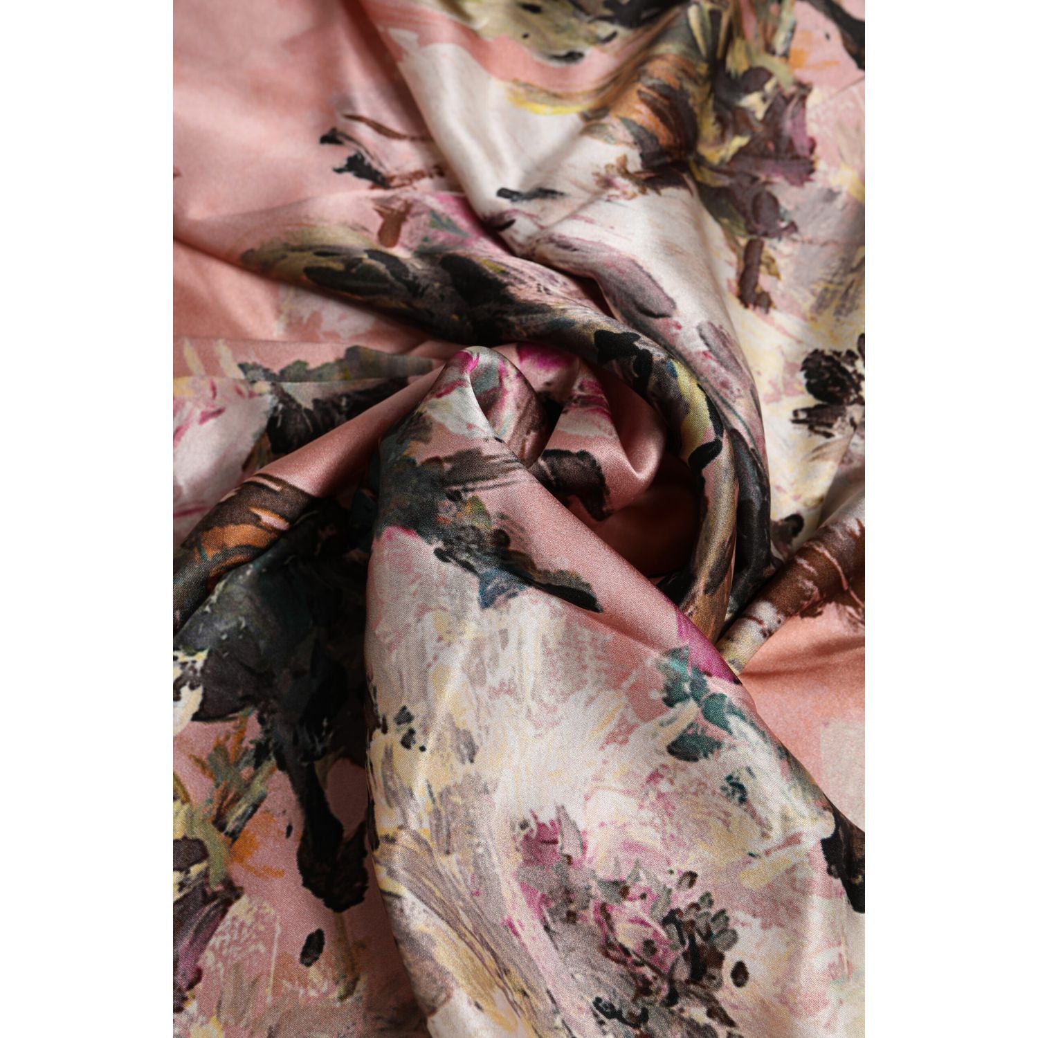 Dolce & Gabbana Pink Silk Floral Print Square Foulard Scarf