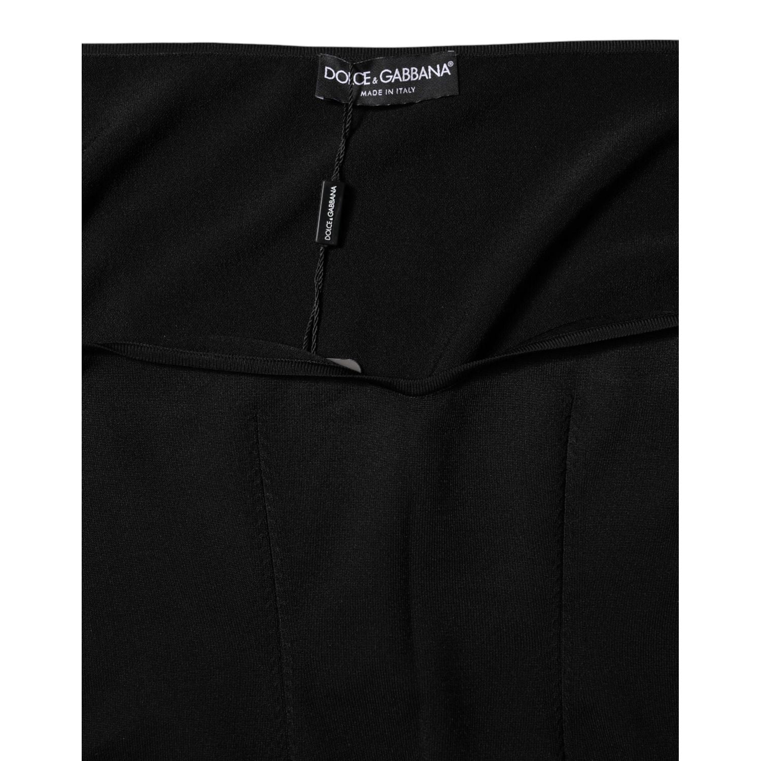 Dolce & Gabbana Black Viscose Long Sleeve Pullover Blouse Top