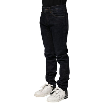Dolce & Gabbana Black Cotton Skinny Denim Men Jeans