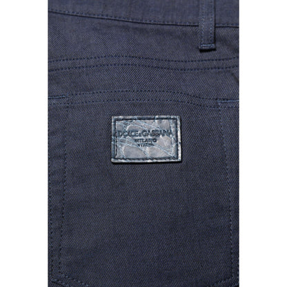 Dolce & Gabbana Dark Blue Cotton Skinny Denim Jeans