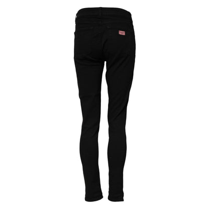 Dolce & Gabbana Black Cotton Skinny Mid Waisted Denim Jeans