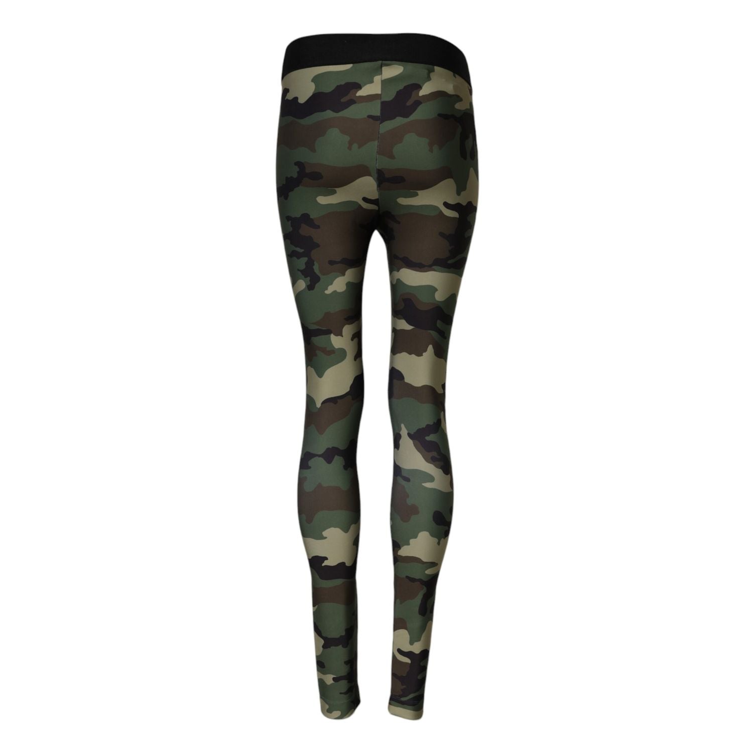 Dolce & Gabbana Multicolor Camouflage DG Waist Leggings Pants