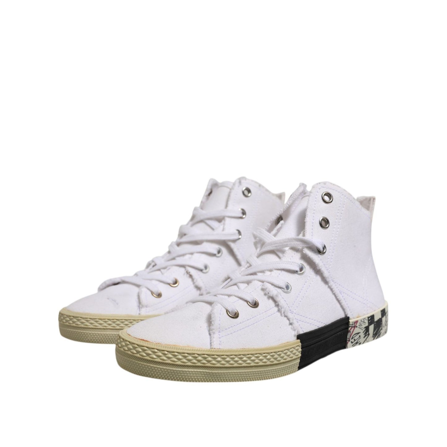Maison Margiela White Lace Up Mid Top Women Sneakers Shoes