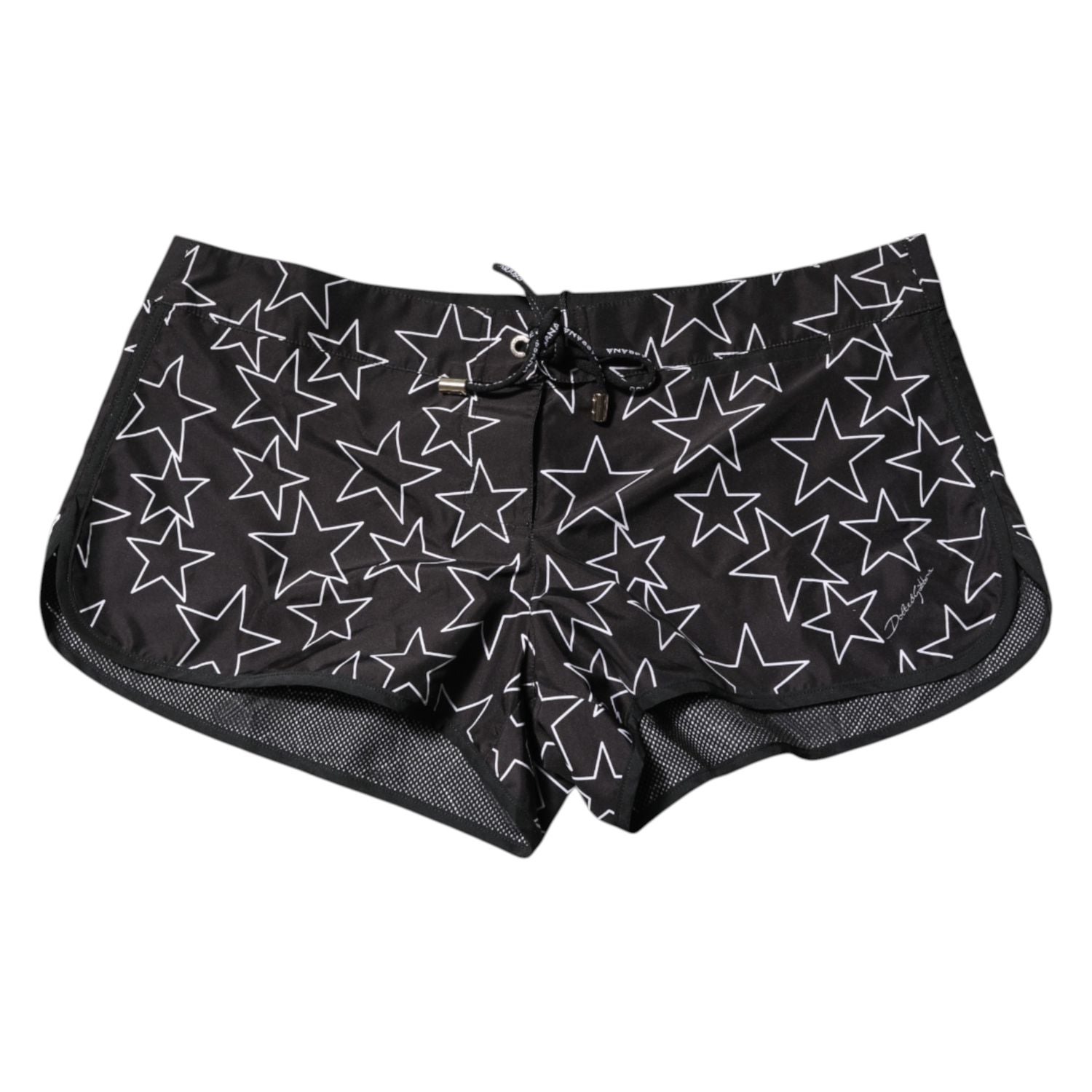 Dolce & Gabbana Black Star Print Beachwear Shorts Swimwear