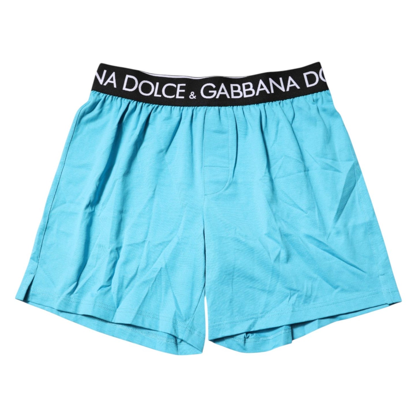 Dolce & Gabbana Blue Logo Waist Regular Boxer Shorts Underwear