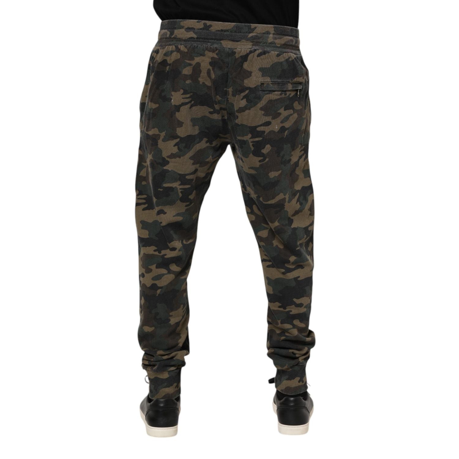 Dolce & Gabbana Brown Camouflage Cotton Men Jogger Pants