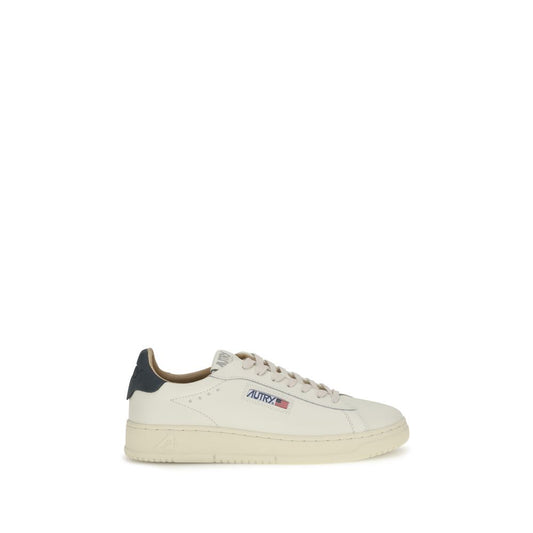 Autry Blue Calf Leather Bos Taurus Low Top Sneakers
