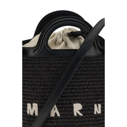 Marni Black Cotton Backet Bag